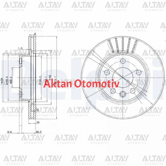 FREN DISKI TRANSPORTER T4  96-03 2.5 TDI ON HAVALI 280-5 (SET)
