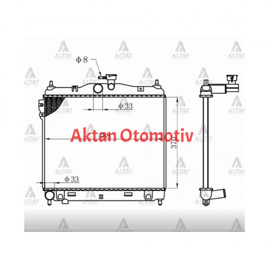 RADYATÖR SU GETZ 03-11 BENZİNLİ M-T BRAZING