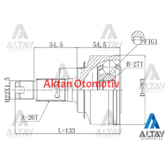 AKS KAFASI DIŞ JAZZ 09= / CITY 09-11 / 26X52X27