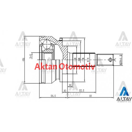 AKS KAFASI DIŞ MICRA  97-01 / K11 23X48X22