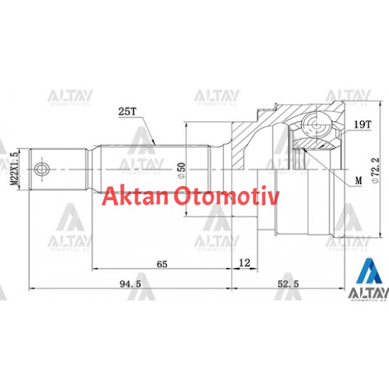 AKS KAFASI DIŞ SONATA  99= / ABSLİ 27X60X23