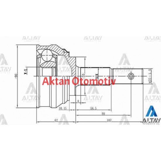 AKS KAFASI DIŞ SUNNY  90-95 / 25X55X23