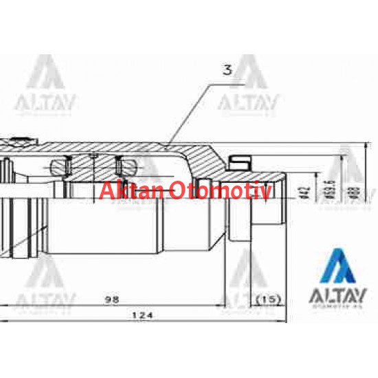 AKS KAFASI İÇ ACCENT 06-11 ERA DİZEL SAĞ 24+2X42X33