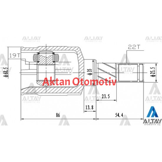 AKS KAFASI İÇ SWIFT  90-00 1.0 / 1.3 22X19X35