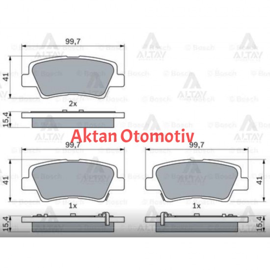 FREN BALATA ACCENT 11-18 BLUE / ELANTRA 11-20 / I-30 12-16 / I-20 14-21 / RIO 12= / CEED / SOUL / I-40 DİSK ARKA