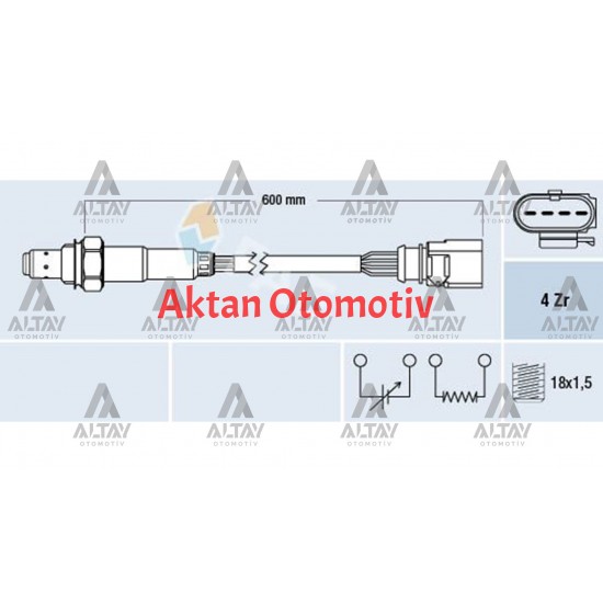 SENSÖR OKSİJEN GOLF7 / JETTA / POLO / A3 / LEON 13= JZA-CJZB-CYVA-CPVA-CHPA-CPTA-CXSA 1.2 TSİ-1.4 TSİ ÖN