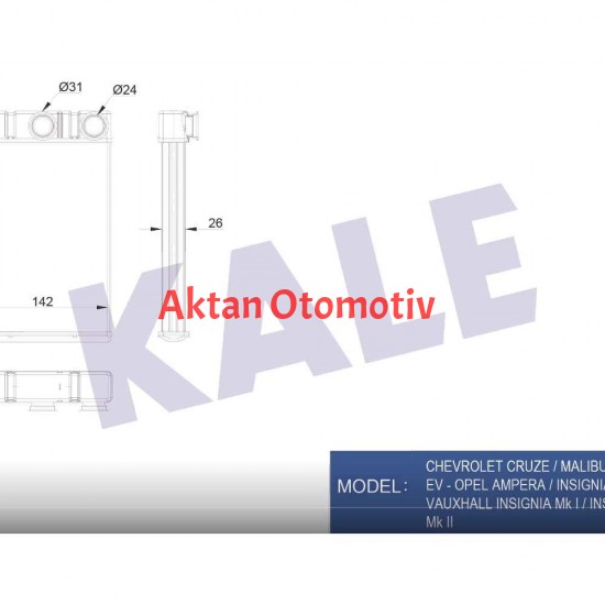 RADYATÖR KALORİFER INSIGNIA 08-17 / MERIVA B 10=