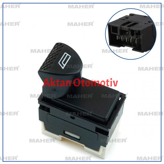 DÜĞME CAM AÇMA ALBEA / PALİO (TEKLİ) DIŞ-BEYAZ SOL