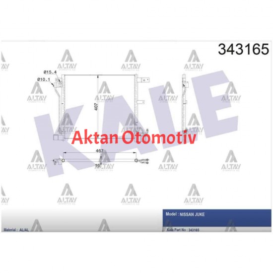 RADYATÖR KLİMA JUKE 10= 1.6 DIG-T