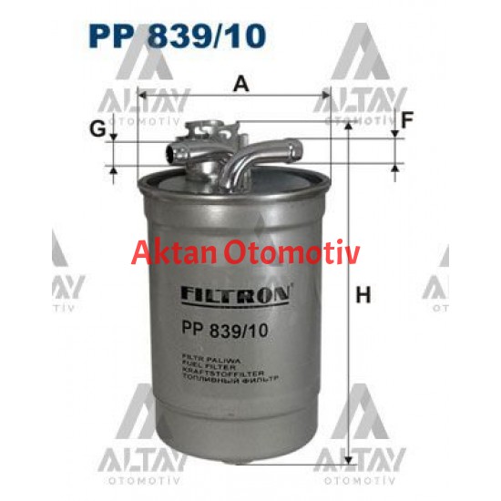 YAKIT FILTRESI (MAZOT) GOLF4 / BORA / PASSAT / LT35 / TOLEDO / FIAT PUNTO 98-03 1.9 TDI-2.5 TDI AGR-AHF-AVG-ANJ-AVR