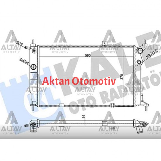 RADYATÖR SU ASTRA F X16XEL-X14XE-X20XEV-X14NZ-C14SE KLIMALI M-T MEKANIK