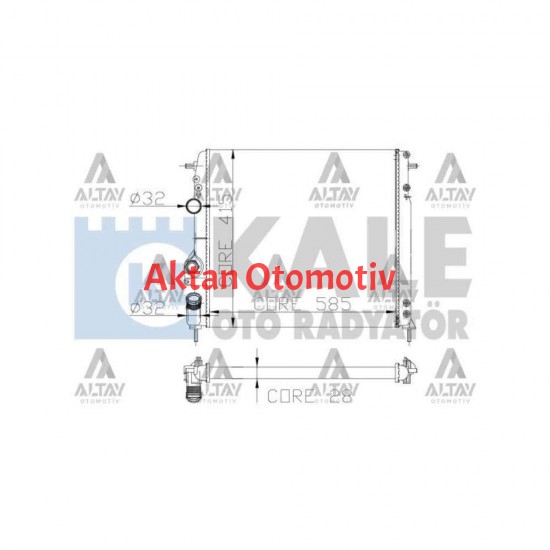 RADYATÖR SU MEGANE I 96-03 / SCENIC I 99-03 1.4 16V-1.6 16V M-T MEKANİK