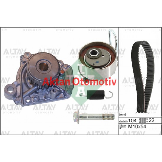 TRİGER SETİ+DEVİRDAM HONDA CIVIC 01-06 VTEC2 / 104 DİŞ D16V1