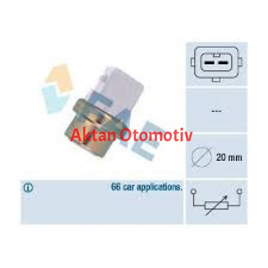 SENSÖR SOĞUTMA SIVI SICAKLIK KANGOO / MEGANE I / LAGUNA / SCENIC 1.9D-1.8-2.0 BEYAZ 2 FİŞLİ