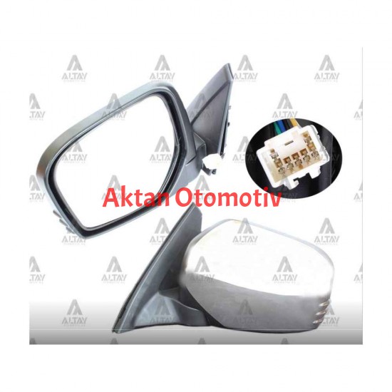 AYNA DIŞ DİKİZ L-200 06-14 ELEKTRİKLİ ISITMALI OTOMATİK KATLANIR KROM SOL
