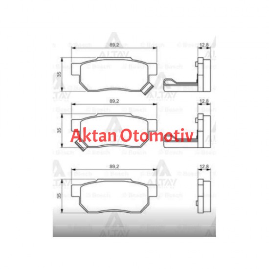 FREN BALATA CIVIC  96-06 / CRX / INTEGRA 90-92 / JAZZ 09= / CITY 09-11 DİSK ARKA