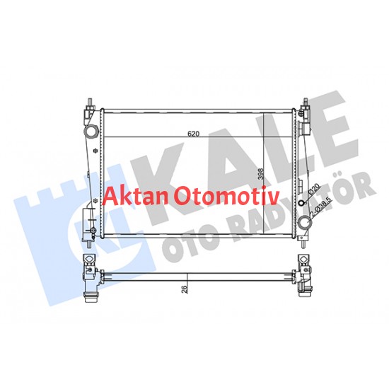 RADYATÖR SU DOBLO / CORSA D / GRANDE PUNTO / Z13DTH-A13DTE-Z13DTE-A16LER-B16LER M-T BRAZİNG
