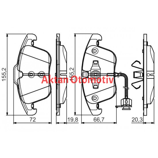 FREN BALATA A4 07-15 / A5 08-11 FİŞLİ ÖN