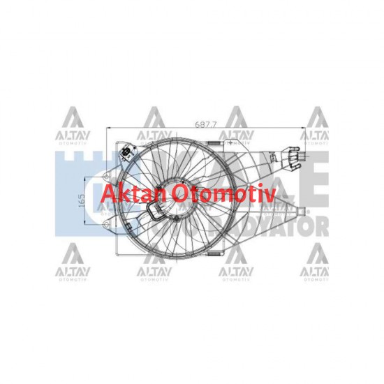 FAN RADYATÖR LINEA 07= / 1.3 JTD-1.4 T-JET-1.6 JTD DAVLUMBAZLI