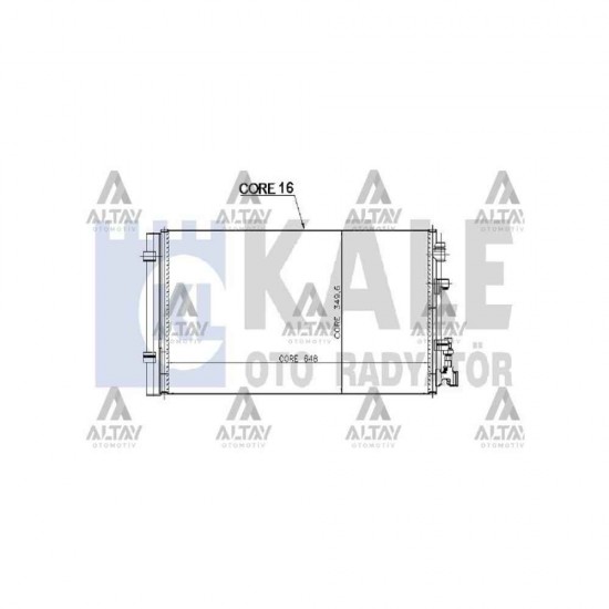 RADYATÖR KLİMA FLUENCE 09= / MEGANE III 08-14 / SCENIC III 09= / 1.5-1.6-1.9DCI BRAZING