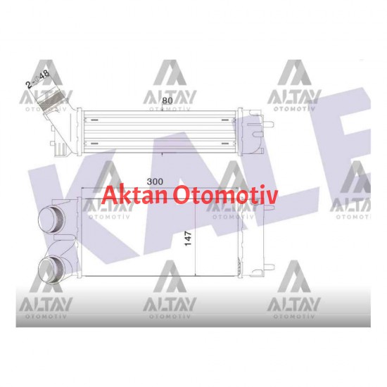 TURBO RADYATÖRÜ (INTERCOOLER) 308 / 3008 / 5008 / PARTNER 08= TEPEE C4 / BERLINGO 04= 1.6HDI