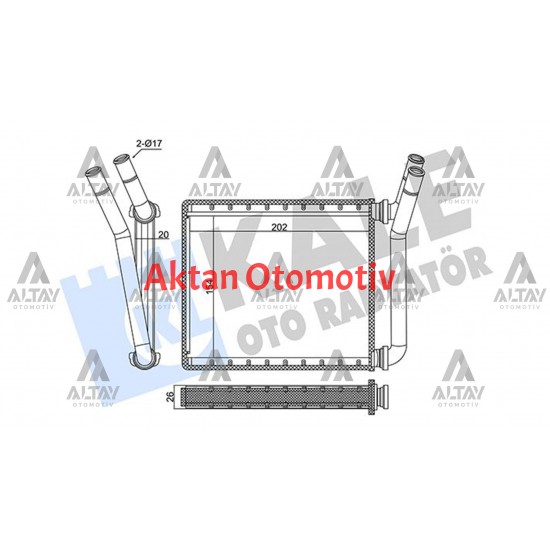 RADYATÖR KALORIFER HILUX 06-15 VIGO (154X202X20)