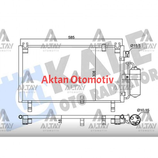 RADYATÖR KLIMA D-MAX 07-11 2.5D EURO 4 DIKEY BAGLANTI BRAZING