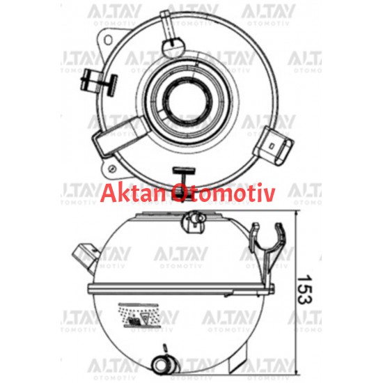 YEDEK SU DEPOSU GOLF5 / GOLF6 / JETTA / PASSAT / CADDY / A3 / LEON 04-12 1.4-1.6-1.9-2.0