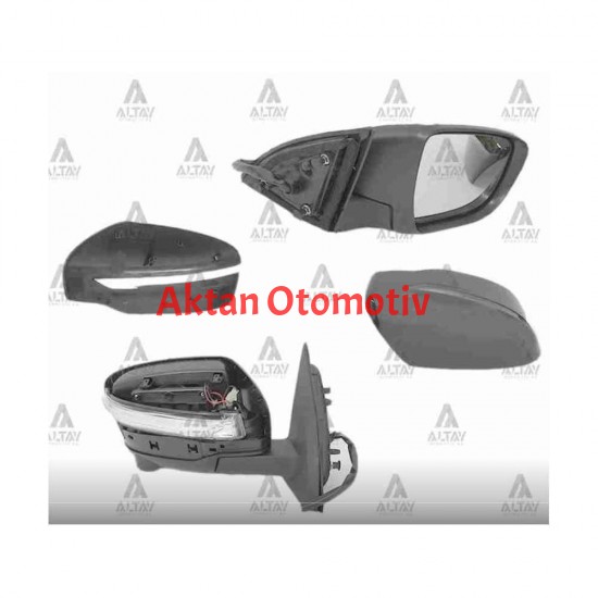 AYNA DIŞ DİKİZ QASHQAI 14= ELEKTRİKLİ SİNYALLİ ISITMALI OTOMATİK KATLANIR (KAMERALI) 13 PIN SAĞ