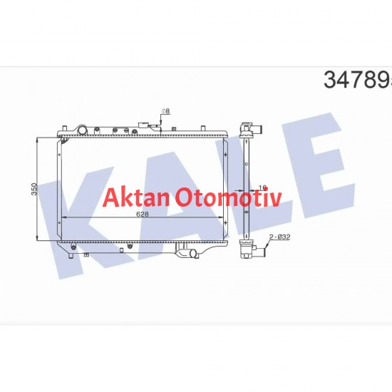 RADYATÖR SU 323 90-95 1.6 HB M-T 16mm BRAZING
