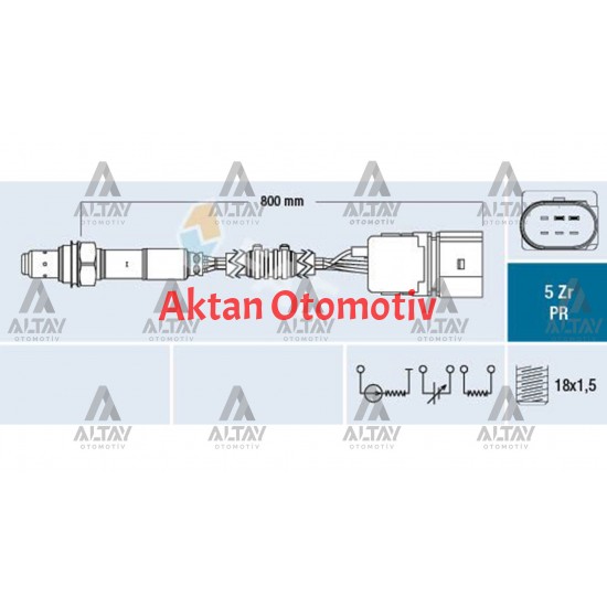 SENSÖR OKSİJEN GOLF4 / BORA / A3 / TOLEDO 02-04 BCB-AZD 1.6 16V ÖN