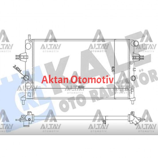 RADYATÖR SU ASTRA G / ZAFIRA A Z14XE-Z16XE-X16XEL-X18XE-Z22SE M-T 26mm MEKANİK