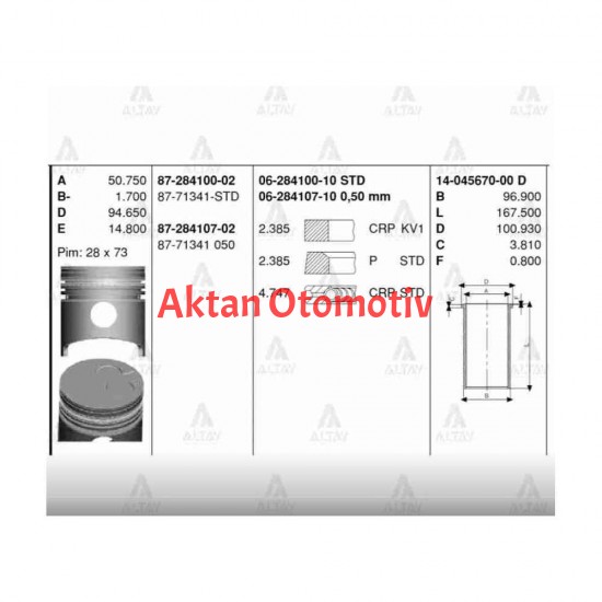 SEGMAN CERES 92-99 / 2.2 050