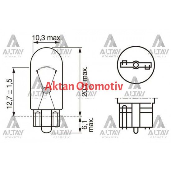 AMPÜL ECO 12V 5W SOFİT AMPÜL