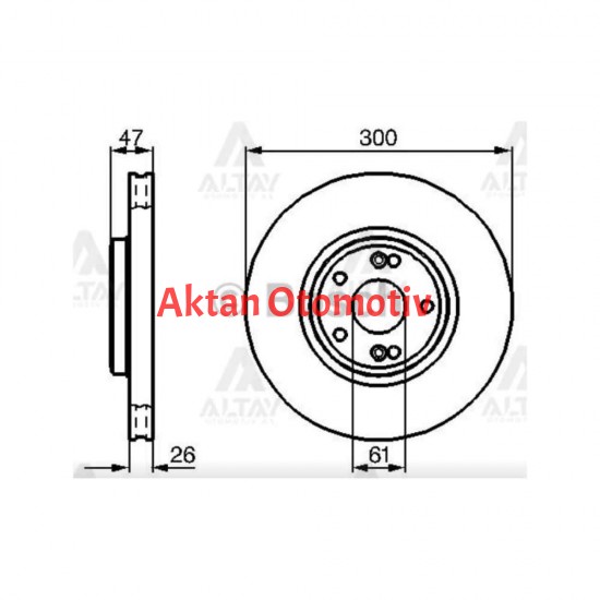 FREN DİSKİ LAGUNA II 01-07 1.6 1.8 2.0 / ÖN HAVALI 300-5