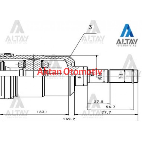 AKS KAFASI İÇ ACCENT 06-11 ERA DİZEL SOL 27X41X33