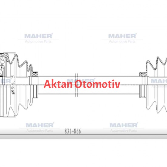 AKS KOMPLE ARKA SANTAFE 06-10 A-T / M-T ABSLİ 52 DİŞ 831mm
