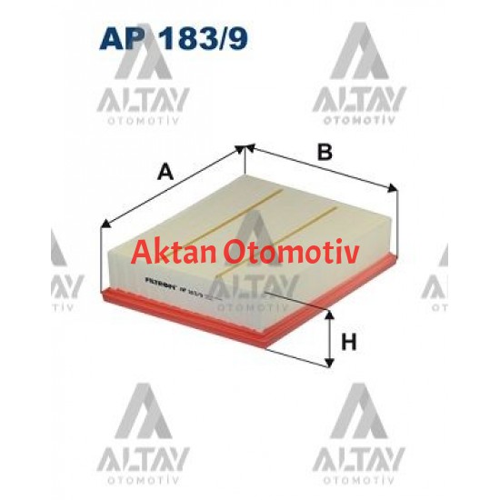 HAVA FİLTRESİ A1 / TOLEDO / RAPID 15= 1.8 TFSI-1.6 TDI CXMA-CWZA