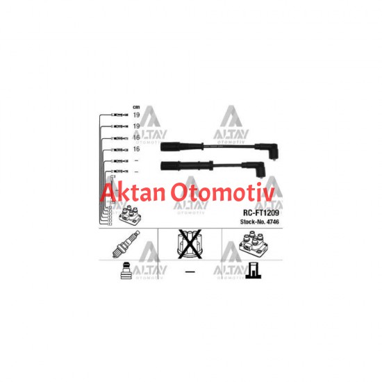 BUJİ KABLOSU FIAT ALBEA / DOBLO /  LINEA 07= / PUNTO 12-17 / PALIO 1.4 (RC-FT1209)