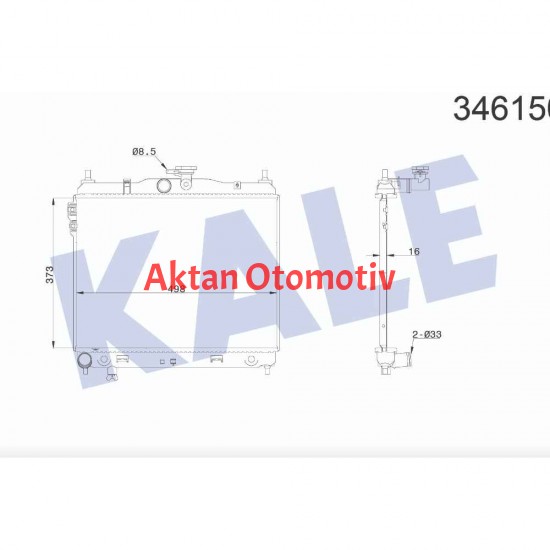 RADYATÖR SU GETZ 03-11 BENZİNLİ M-T BRAZING