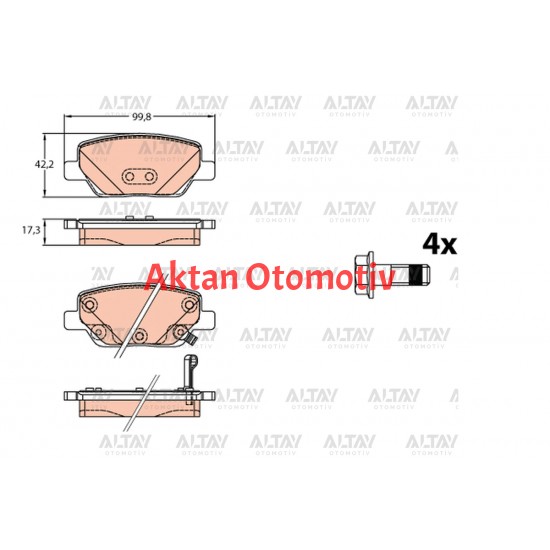 FREN BALATA EGEA 15= ARKA