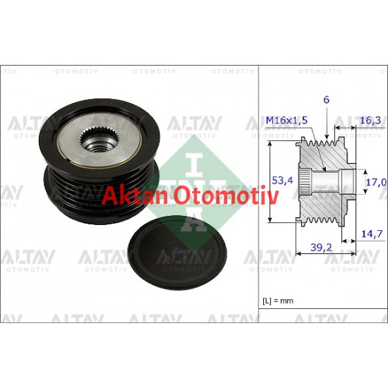 KASNAK ŞARJ DİNAMO FOCUS / COURIER / FİESTA / KUGA / MONDEO
11= 1.4-1.5-1.6-2.0 TD