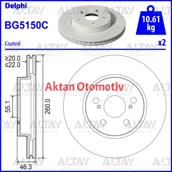 FREN DİSKİ YARIS 20= ÖN (SET)