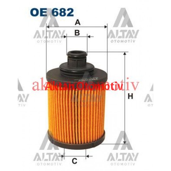 YAĞ FİLTRESİ FIAT ALBEA / FIORINO / DOBLO / PUNTO / LINEA / OPEL ASTRA H / COMBO / CORSA C 1.3 UFI SOĞUTUCU