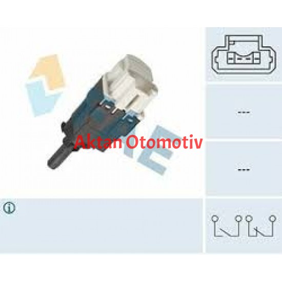 MÜŞÜR FREN PEDAL CLIO III / MODUS / LAGUNA II / DUSTER / LOGAN / SANDERO SİYAH-BEYAZ 4 FİŞLİ