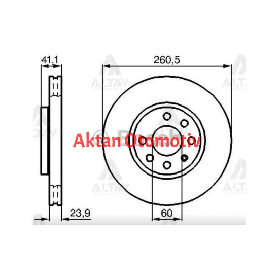 FREN DİSKİ CORSA C 00-06 / COMBO C 01-06 / TIGRA 00-06 / ÖN HAVALI 260-4