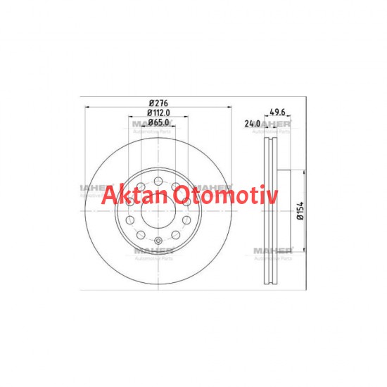 FREN DİSKİ GOLF7 / A3 / LEON / OCTAVIA 13= ÖN 276MM