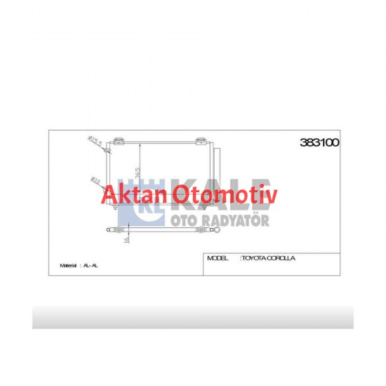 RADYATÖR KLİMA COROLLA 02-06 DİZEL D4D