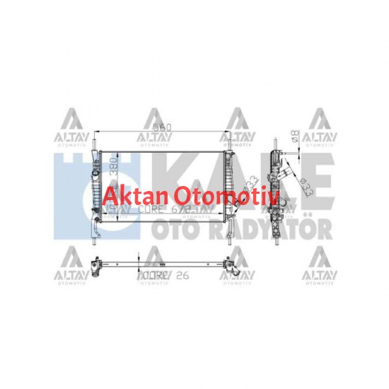 RADYATÖR SU TRANSIT 06-09 V347 / 2.2 TDCI-2.4 TDCI KISA ŞASİ MEKANİK
