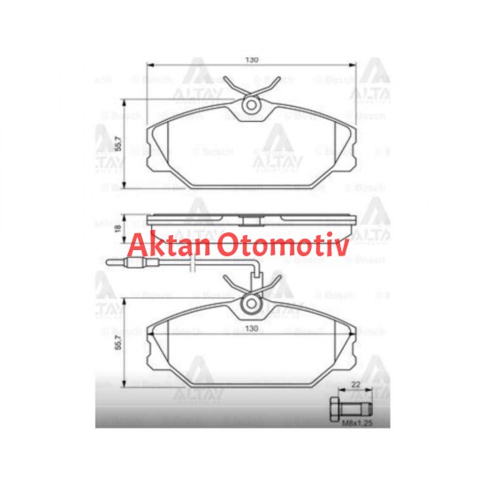 FREN BALATA MEGANE I  96-03 / SCENIC I 99-03 / LAGUNA I 93-01 / SAFRANE 92-00 FİŞLİ ÖN